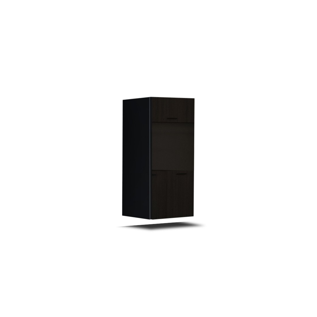 Meuble de salon noir collection CEPTO, 1 porte, 1 étagère. Idéal pour un petit rangement dans le salon