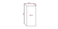 Meuble de salon blanc collection CEPTO, 1 porte, 2 étagères. Idéal pour un petit rangement dans le salon
