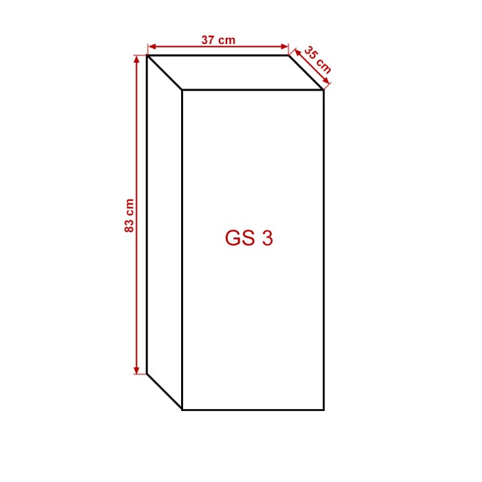 Meuble de salon blanc collection CEPTO, 1 porte, 2 étagères. Idéal pour un petit rangement dans le salon