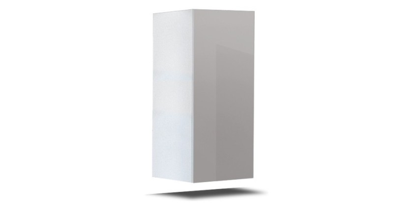 Meuble de salon blanc collection CEPTO, 1 porte, 2 étagères. Idéal pour un petit rangement dans le salon
