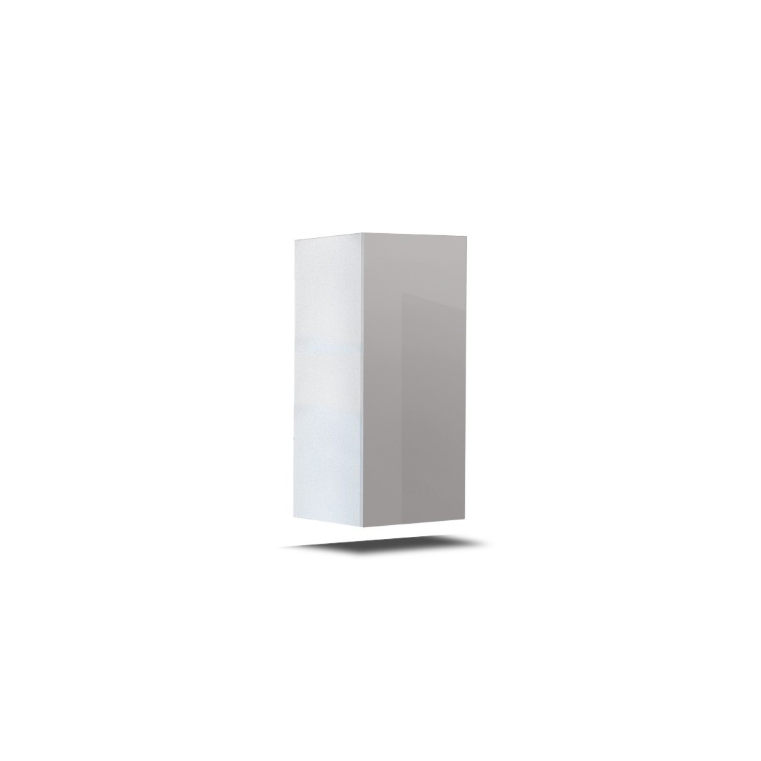 Meuble de salon blanc collection CEPTO, 1 porte, 2 étagères. Idéal pour un petit rangement dans le salon