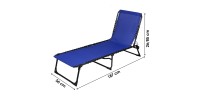 Chaise longue / bain de soleil coloris bleu 190x85x55cm