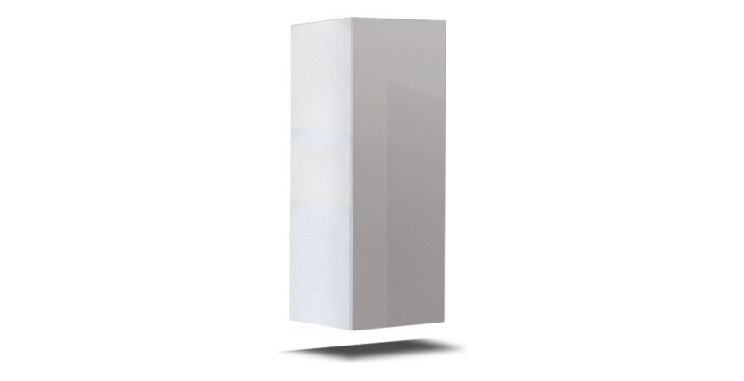 Meuble de salon blanc collection CEPTO 37x91cm, 1 porte, 1 étagère.
