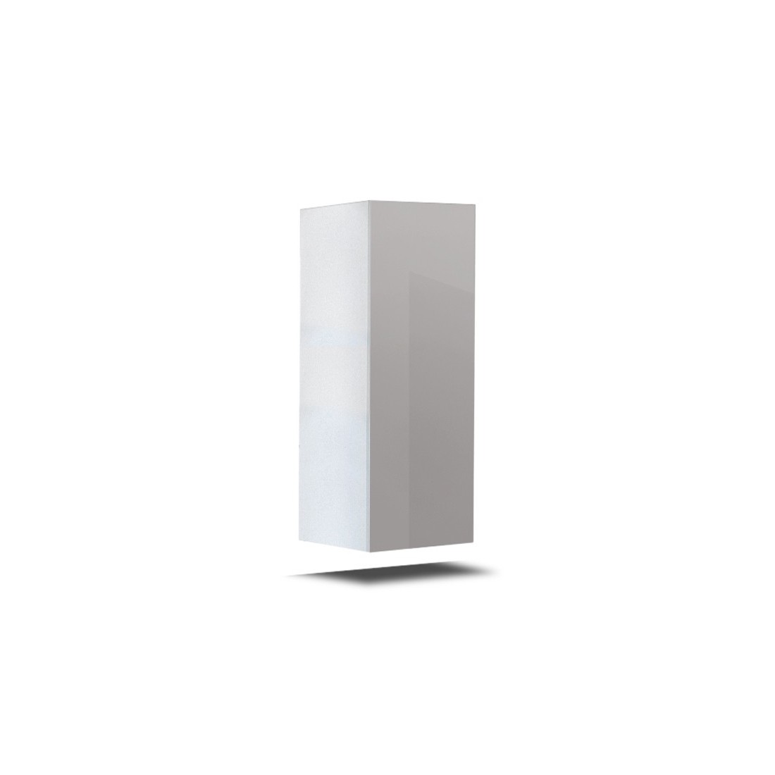 Meuble de salon blanc collection CEPTO 37x91cm, 1 porte, 1 étagère.