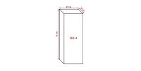 Meuble de salon blanc collection CEPTO 37x91cm, 1 porte, 1 étagère.