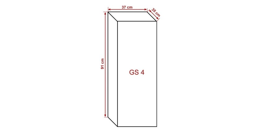 Meuble de salon blanc collection CEPTO 37x91cm, 1 porte, 1 étagère.