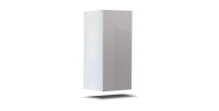 Ensemble de meubles de salon blanc suspendus collection CEPTO 256cm, 8 portes, 6 étagères, leds.
