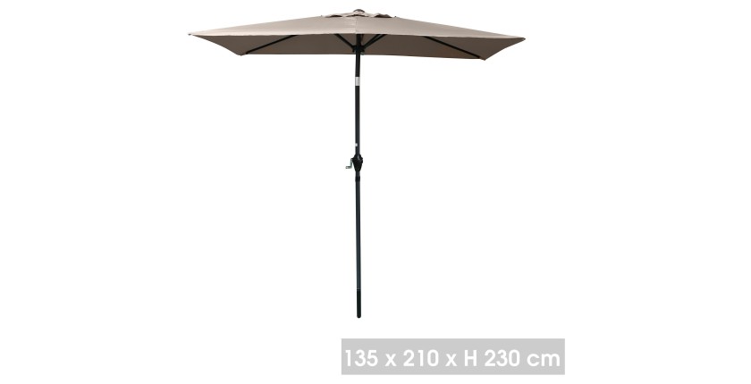 Parasol inclinable taupe 135x210cm