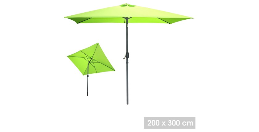 Parasol inclinable vert pomme 135x210cm