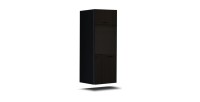 Ensemble de meubles de salon noir suspendus collection CEPTO 256cm, 8 portes, 8 étagères, leds, modulables.