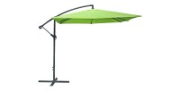 Parasol déporté carré vert pomme 250x250cm