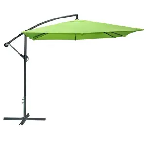 Parasol déporté carré vert pomme 250x250cm