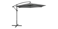 Parasol déporté rond gris anthracite diamètre 300cm
