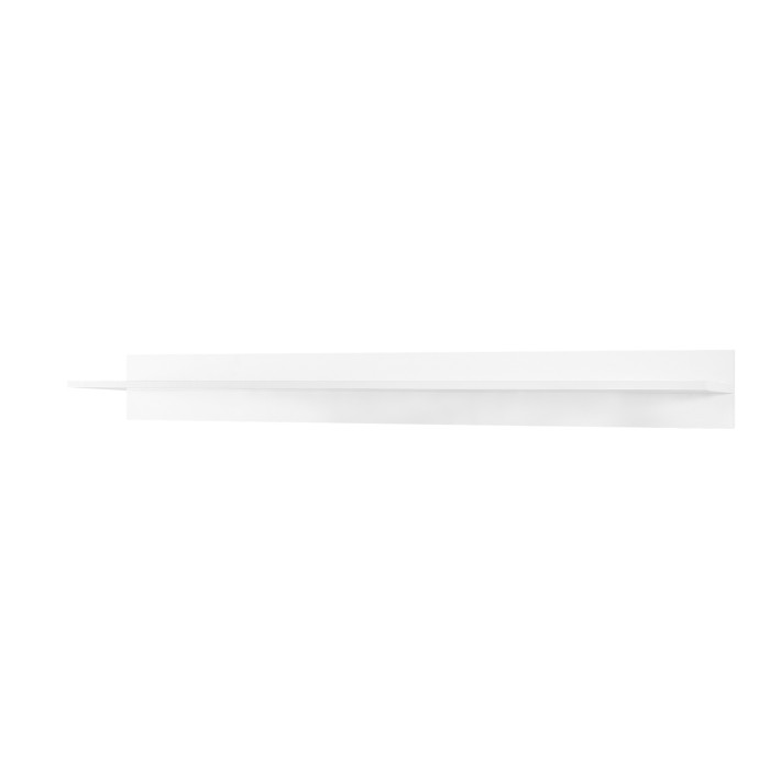 Ensemble de meubles de salon blanc suspendus collection CEPTO 256cm, 7 portes, 6 étagères, leds, modulables.