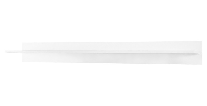 Ensemble de meubles de salon blanc suspendus collection CEPTO 256cm, 7 portes, 6 étagères, leds, modulables.