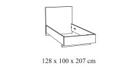 Lit enfant 120x200 coloris blanc effet bois collection OLGA.
