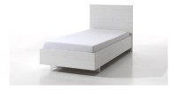 Letto bambino robusto 90x200 colore bianco effetto legno collezione OLVENA