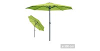 Parasol inclinable rond vert pomme diamètre 300cm