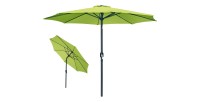 Parasol inclinable rond vert pomme diamètre 300cm