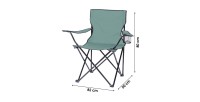 Fauteuil de jardin pliable en tissu vert 82x50x60cm