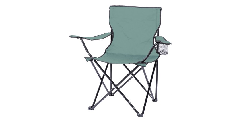 Fauteuil de jardin pliable en tissu vert 82x50x60cm