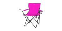 Fauteuil de jardin pliable en tissu rose fuchsia 82x50x60cm