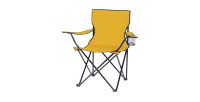 Fauteuil de jardin pliable en tissu jaune 82x50x60cm