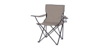 Fauteuil de jardin pliable en tissu coloris taupe 82x50x60cm
