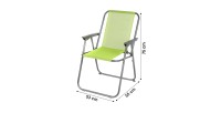 Fauteuil de jardin pliable en tissu coloris vert pomme 53x55x75cm
