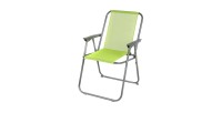 Fauteuil de jardin pliable en tissu coloris vert pomme 53x55x75cm