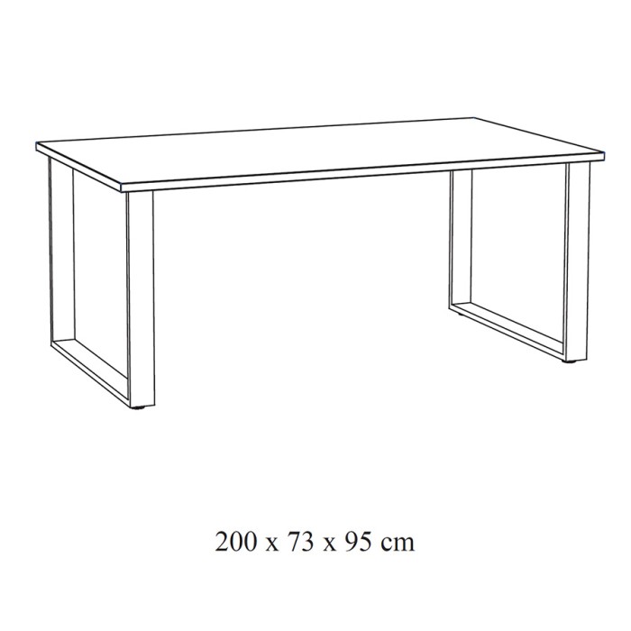 Table à manger NEWTON – 10 personnes – Chêne doré et pieds métal – Design moderne