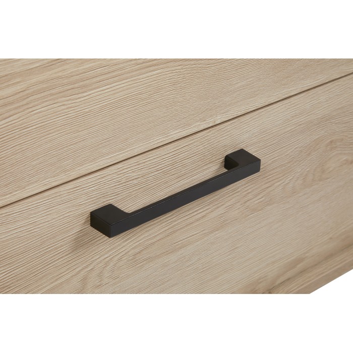 Buffet LOFT 165 cm – Licht eiken – 1 deur, 3 laden – Metalen poten in Scandinavische stijl