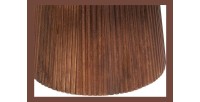 Table basse ronde collection RIMBAUD effet bois brun clair diamètre 80 cm