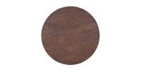 Table ronde collection FRANCHIA en bois exotique de mangolia brun diamètre 130 cm