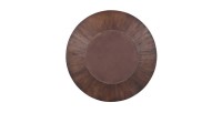 Table ronde collection FRANCHIA en bois exotique de mangolia brun diamètre 130 cm