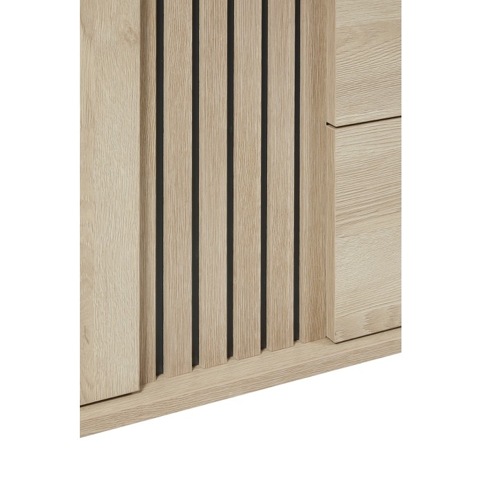 Mobile TV LOFT – Rovere chiaro con 2 porte e 1 vano – L164 x H64 x P50 cm