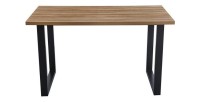 Table à manger EDWAR longueur 160cm en décor chêne vieilli, idéal pour une salle à manger conviviale