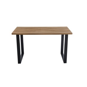 Table à manger EDWAR longueur 160cm en décor chêne vieilli, idéal pour une salle à manger conviviale