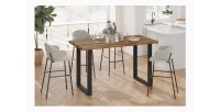 Table à manger EDWAR longueur 160cm en décor exotique mango, idéal pour une salle à manger conviviale