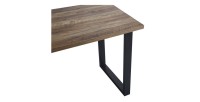 Table à manger EDWAR longueur 160cm en décor exotique mango, idéal pour une salle à manger conviviale