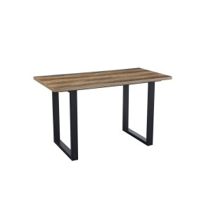 Table à manger EDWAR longueur 160cm en décor exotique mango, idéal pour une salle à manger conviviale