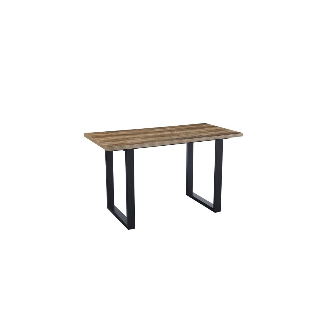 Table à manger EDWAR longueur 160cm en décor exotique mango, idéal pour une salle à manger conviviale
