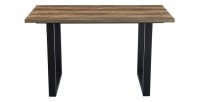 Table à manger EDWAR longueur 160cm en décor exotique mango, idéal pour une salle à manger conviviale
