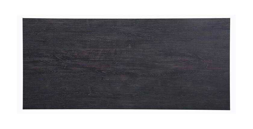 Table à manger EDWAR longueur 160cm en décor brun foncé, idéal pour une salle à manger conviviale