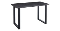 Table à manger EDWAR longueur 160cm en décor brun foncé, idéal pour une salle à manger conviviale