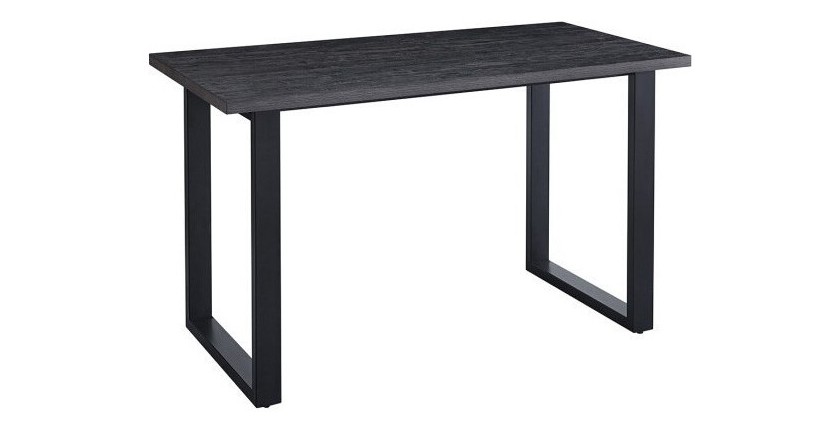 Table à manger EDWAR longueur 160cm en décor brun foncé, idéal pour une salle à manger conviviale