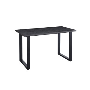 Table à manger EDWAR longueur 160cm en décor brun foncé, idéal pour une salle à manger conviviale