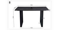 Table à manger EDWAR longueur 160cm en décor brun foncé, idéal pour une salle à manger conviviale