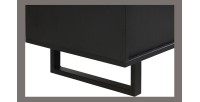 Meuble de rangement XL avec pieds en métal, coloris noir et chêne, collection LOFT, grande capacité de rangement