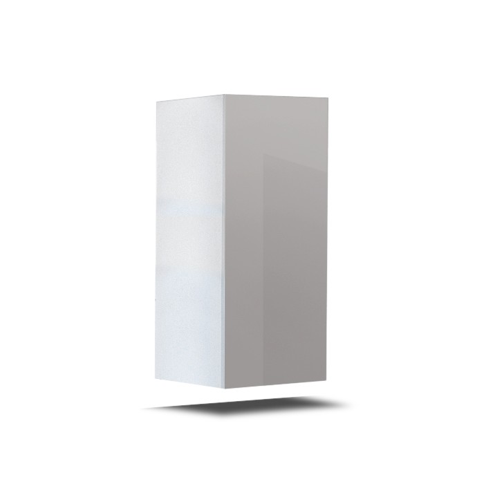 Ensemble de meubles de salon noir et blanc suspendus collection CEPTO XXII. 273cm, 10 meubles, leds, modulables.
